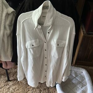 Aerie Textured White Top